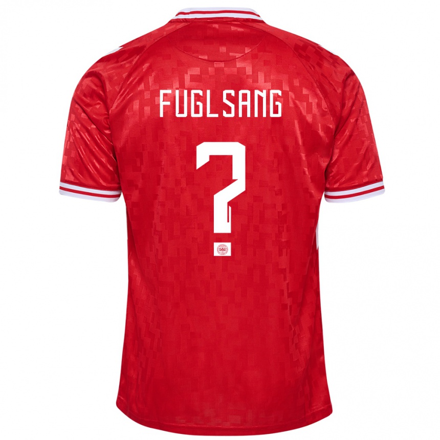 Kids Football Denmark Adam Fuglsang #0 Red Home Jersey 24-26 T-Shirt