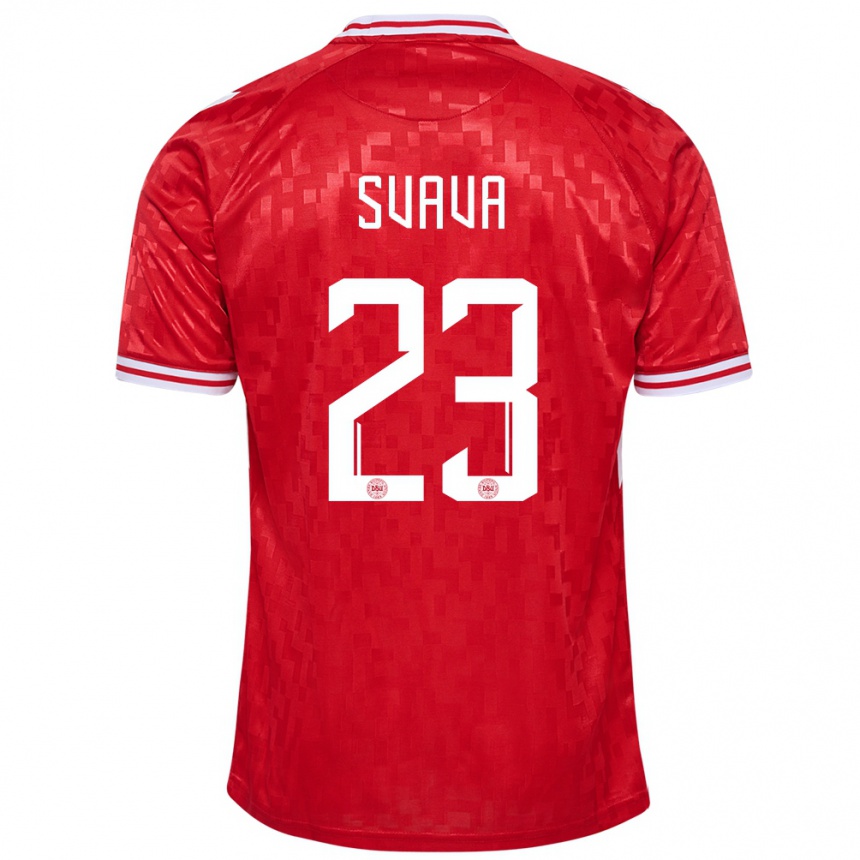 Kids Football Denmark Sofie Svava #23 Red Home Jersey 24-26 T-Shirt