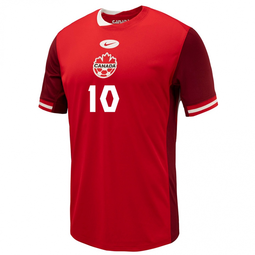 Kids Football Canada David Junior Hoilett #10 Red Home Jersey 24-26 T-Shirt