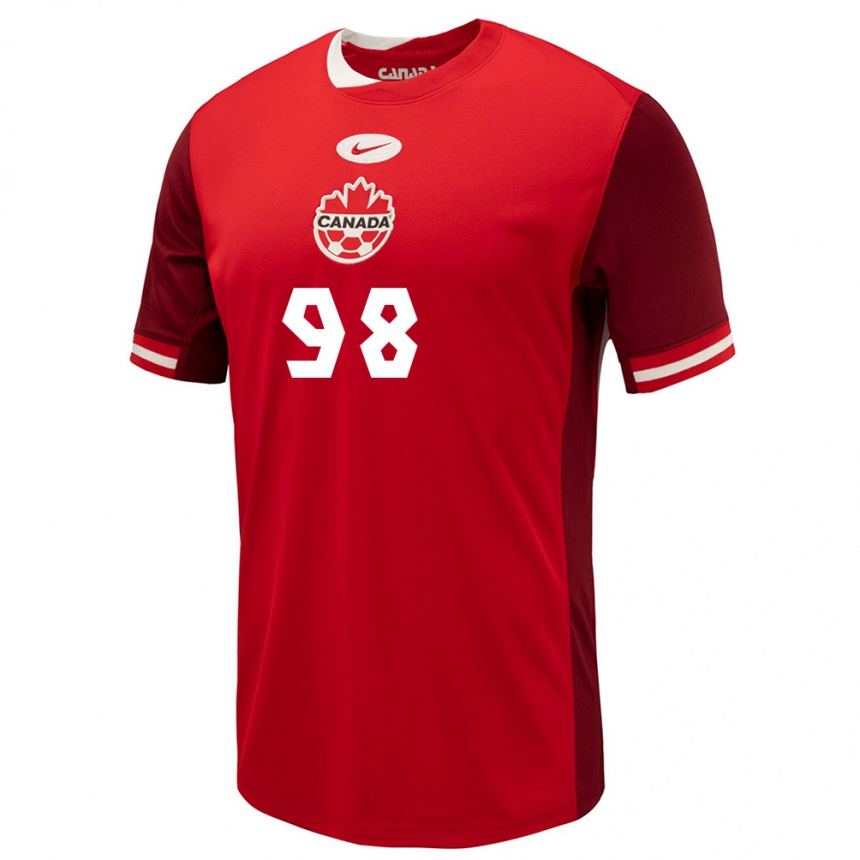 Kids Football Canada Olivia Smith #98 Red Home Jersey 24-26 T-Shirt