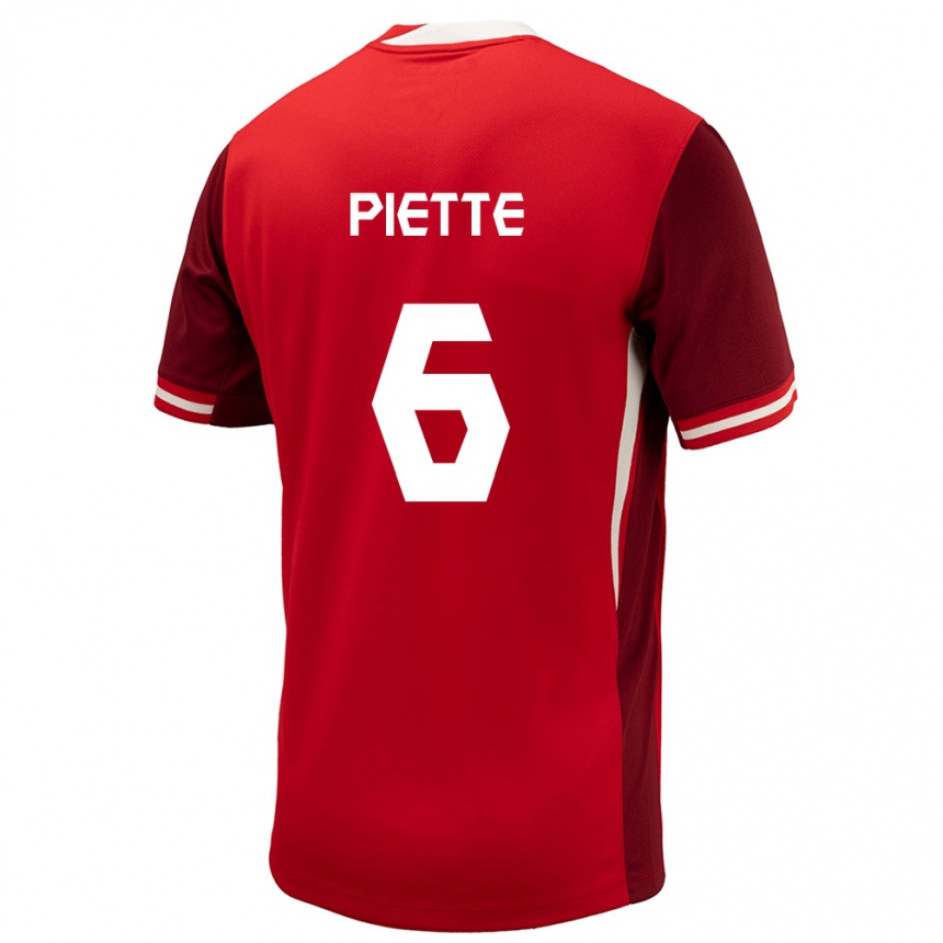 Kids Football Canada Samuel Piette #6 Red Home Jersey 24-26 T-Shirt