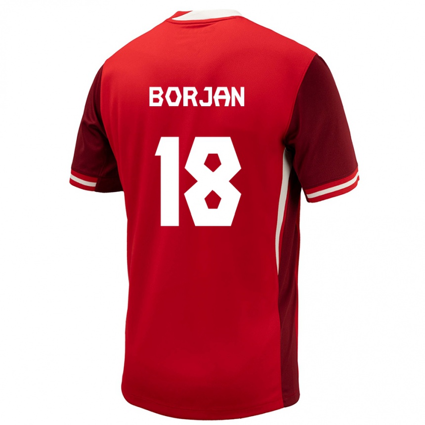 Kids Football Canada Milan Borjan #18 Red Home Jersey 24-26 T-Shirt