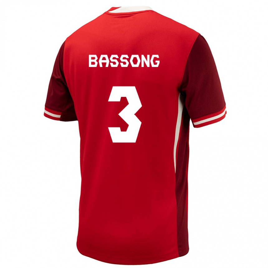 Kids Football Canada Zorhan Bassong #3 Red Home Jersey 24-26 T-Shirt