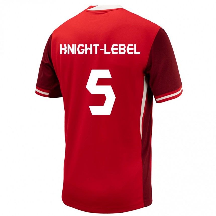 Kids Football Canada Jamie Knight Lebel #5 Red Home Jersey 24-26 T-Shirt