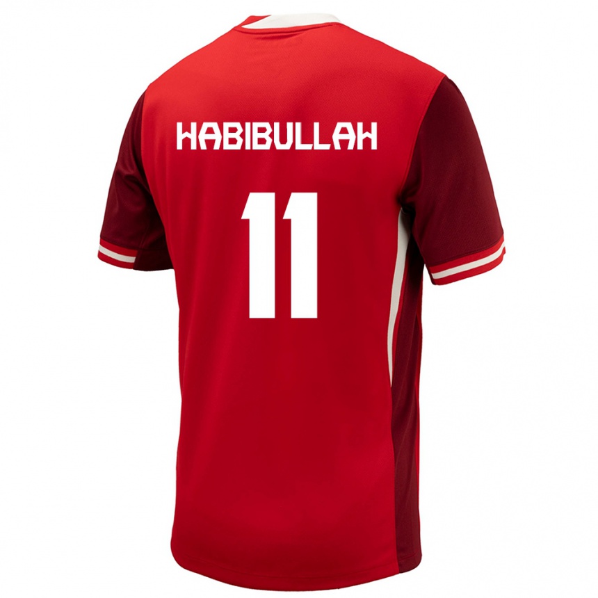 Kids Football Canada Kamron Habibullah #11 Red Home Jersey 24-26 T-Shirt