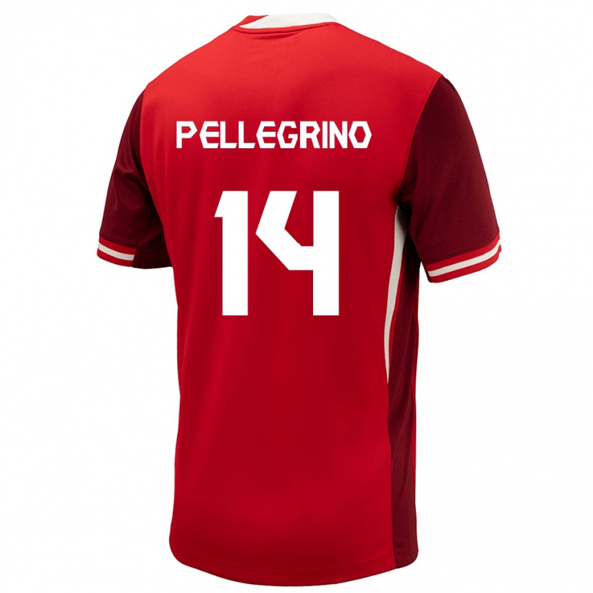 Kids Football Canada Gabriel Pellegrino #14 Red Home Jersey 24-26 T-Shirt