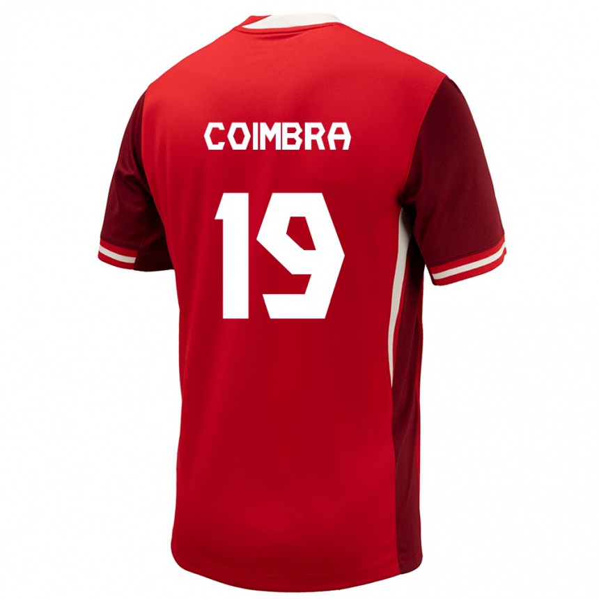 Kids Football Canada Tiago Coimbra #19 Red Home Jersey 24-26 T-Shirt