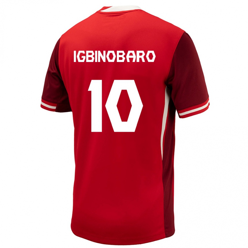 Kids Football Canada Philip Igbinobaro #10 Red Home Jersey 24-26 T-Shirt