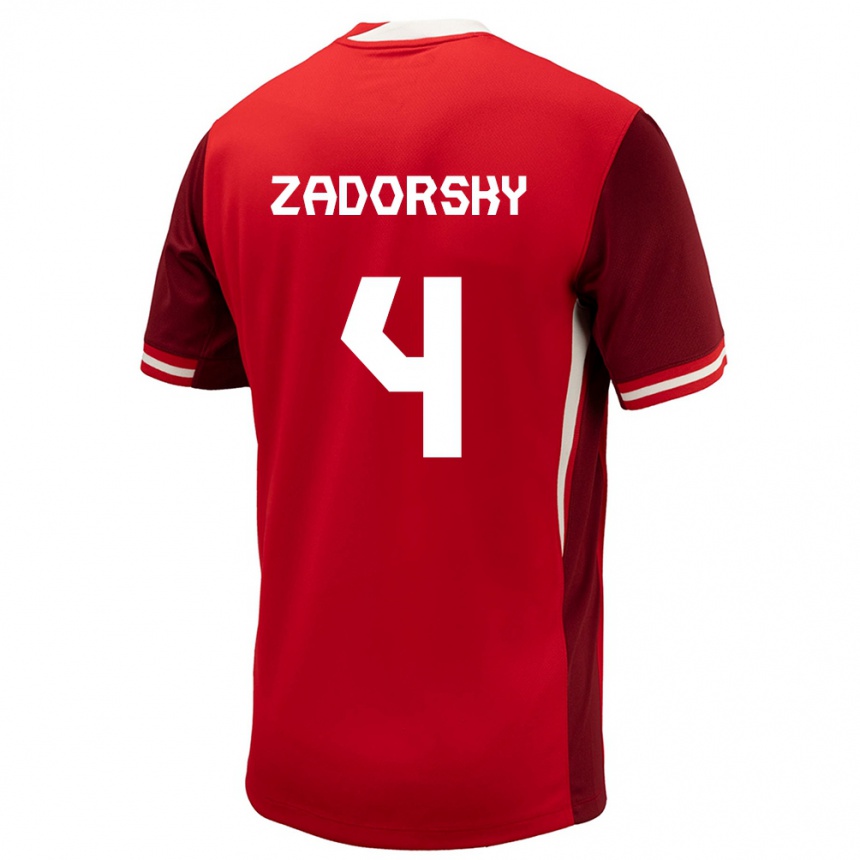 Kids Football Canada Shelina Zadorsky #4 Red Home Jersey 24-26 T-Shirt