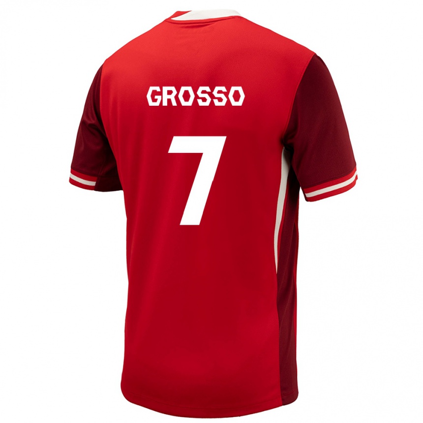 Kids Football Canada Julia Grosso #7 Red Home Jersey 24-26 T-Shirt