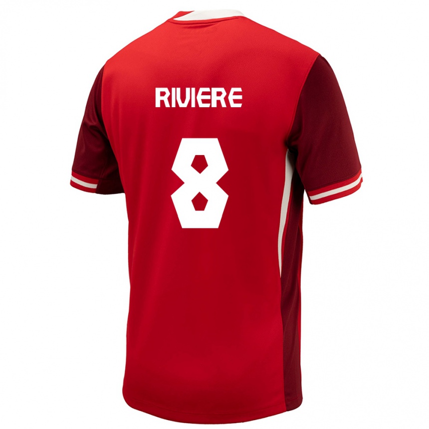 Kids Football Canada Jayde Riviere #8 Red Home Jersey 24-26 T-Shirt