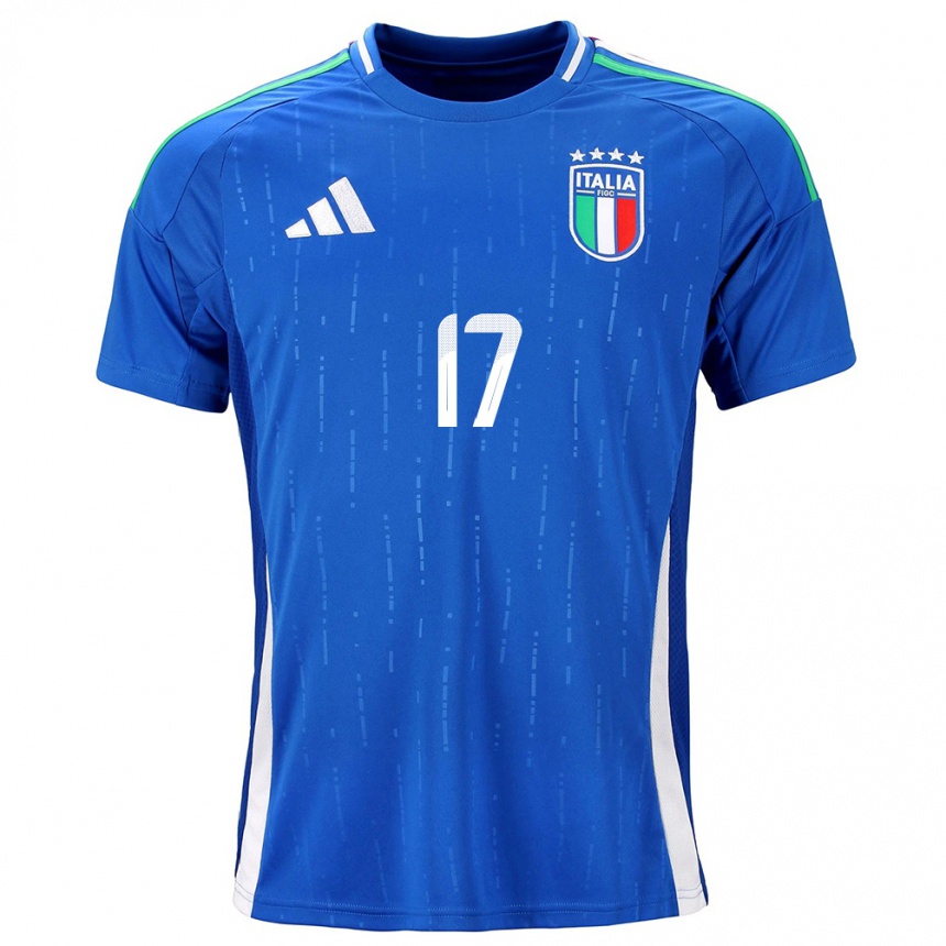 Kids Football Italy Gianluca Mancini #17 Blue Home Jersey 24-26 T-Shirt