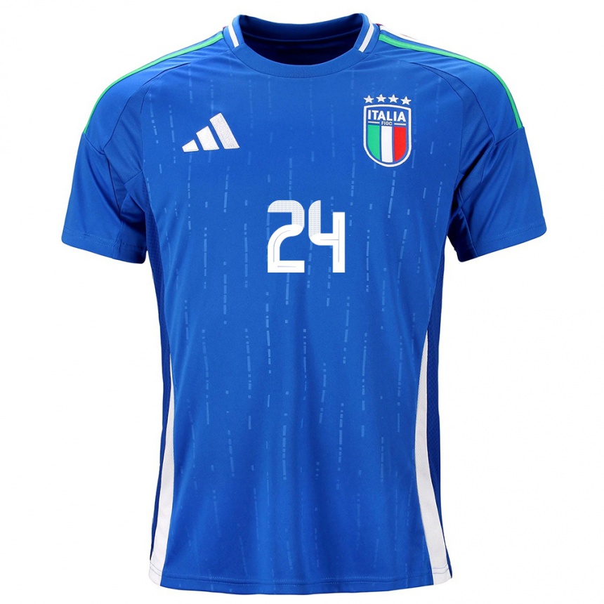 Kids Football Italy Andrea Cambiaso #24 Blue Home Jersey 24-26 T-Shirt