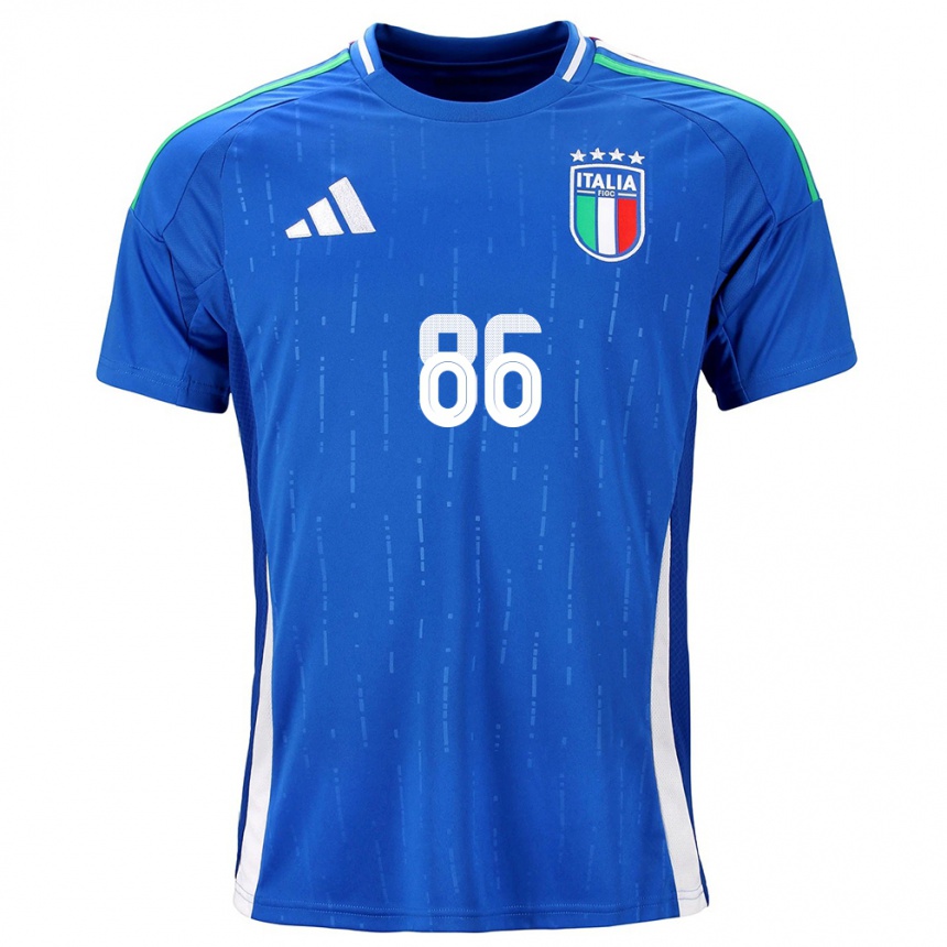 Kids Football Italy Daniele Montevago #86 Blue Home Jersey 24-26 T-Shirt