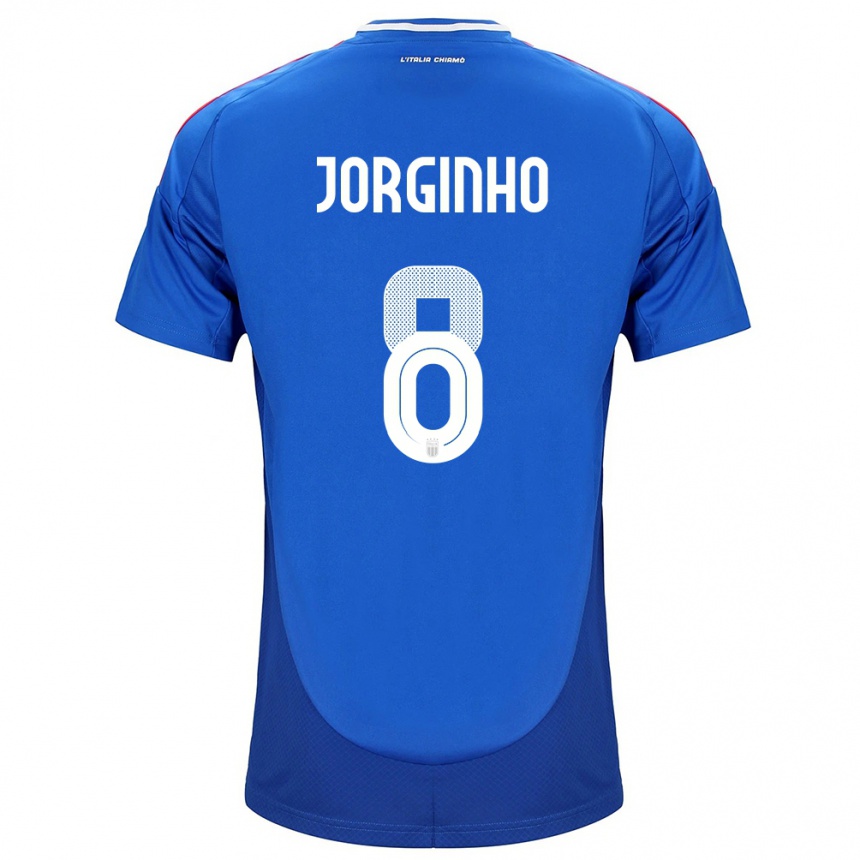 Kids Football Italy Jorginho #8 Blue Home Jersey 24-26 T-Shirt