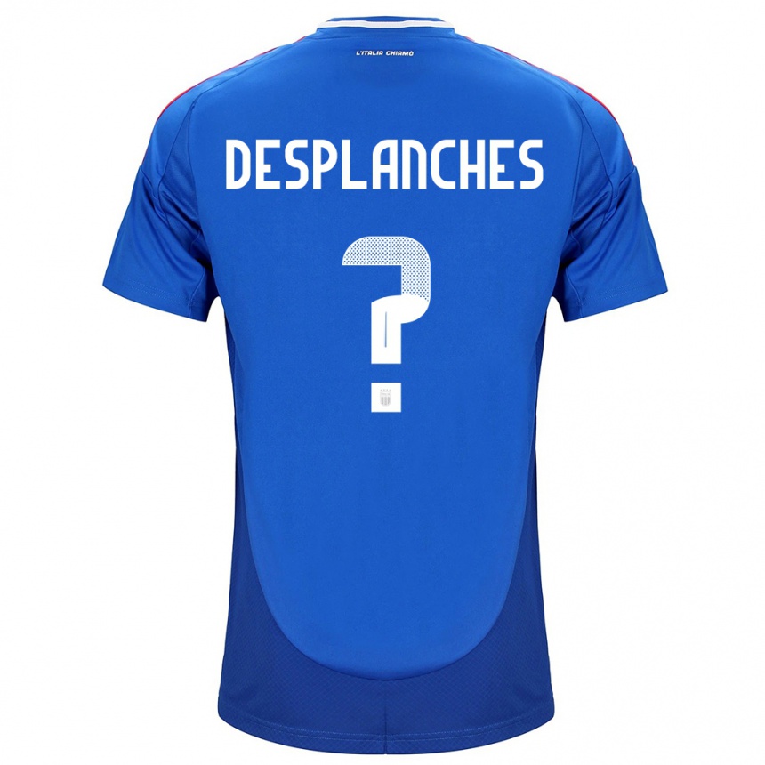 Kids Football Italy Sebastiano Desplanches #0 Blue Home Jersey 24-26 T-Shirt