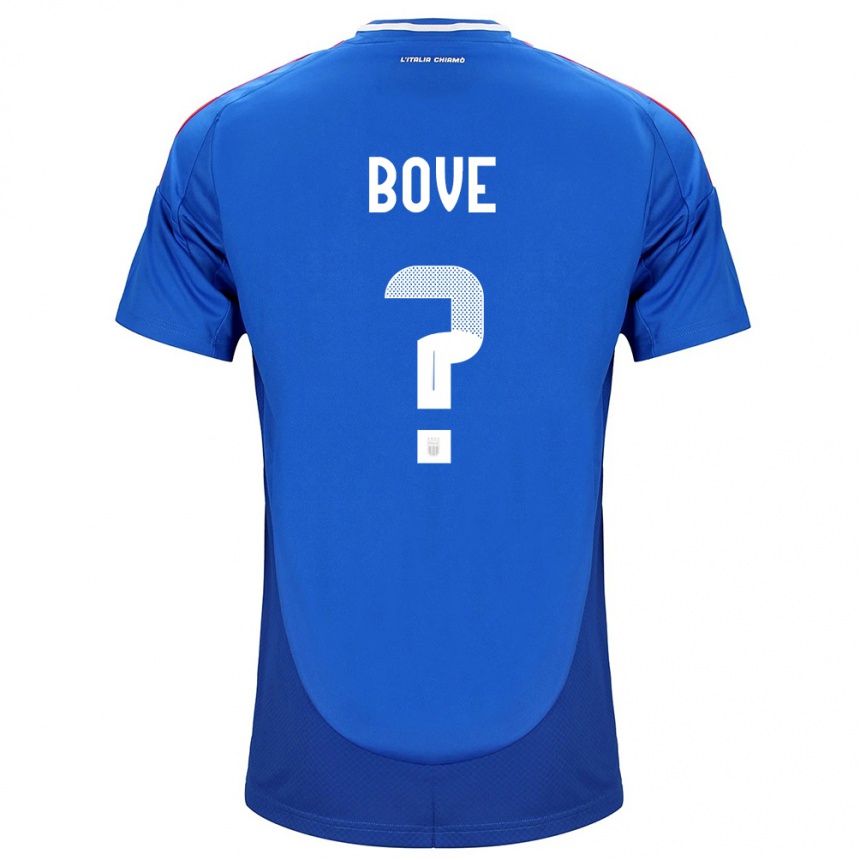 Kids Football Italy Edoardo Bove #0 Blue Home Jersey 24-26 T-Shirt