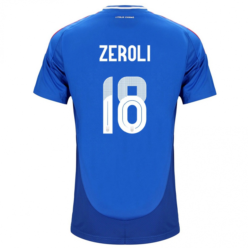 Kids Football Italy Kevin Zeroli #18 Blue Home Jersey 24-26 T-Shirt