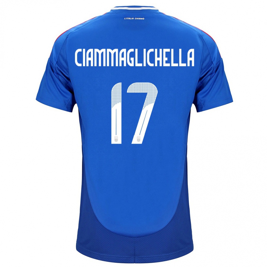 Kids Football Italy Aaron Ciammaglichella #17 Blue Home Jersey 24-26 T-Shirt