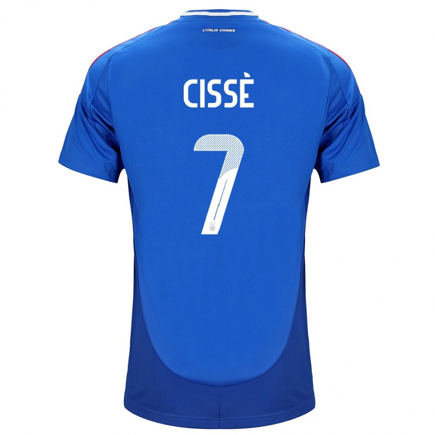 Kids Football Italy Alphadjo Cissè #7 Blue Home Jersey 24-26 T-Shirt