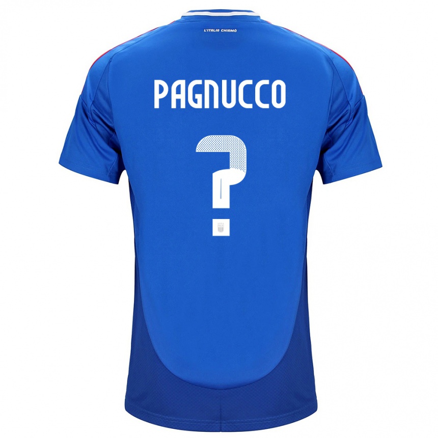 Kids Football Italy Filippo Pagnucco #0 Blue Home Jersey 24-26 T-Shirt