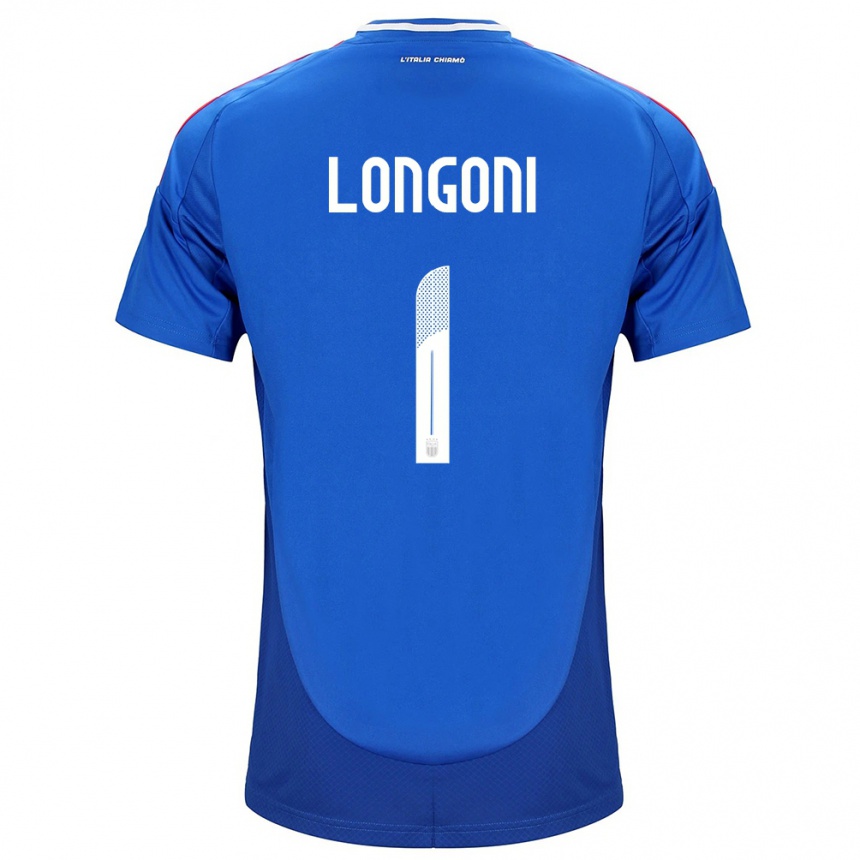 Kids Football Italy Alessandro Longoni #1 Blue Home Jersey 24-26 T-Shirt