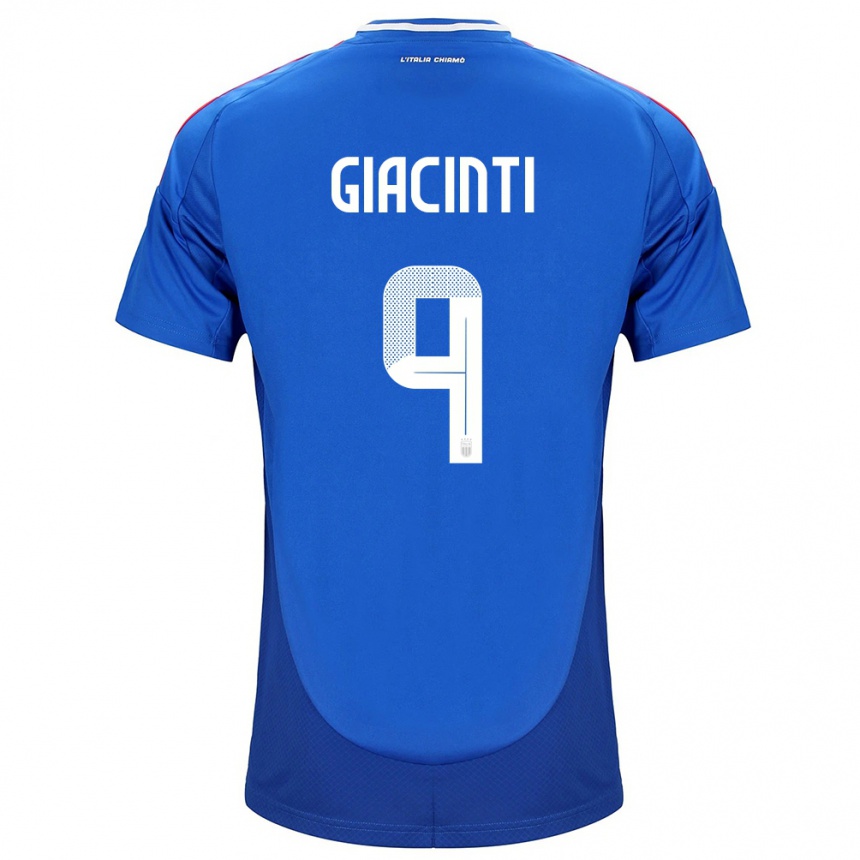 Kids Football Italy Valentina Giacinti #9 Blue Home Jersey 24-26 T-Shirt