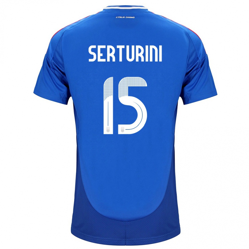 Kids Football Italy Annamaria Serturini #15 Blue Home Jersey 24-26 T-Shirt