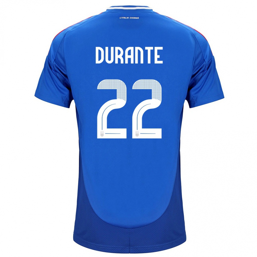 Kids Football Italy Francesca Durante #22 Blue Home Jersey 24-26 T-Shirt