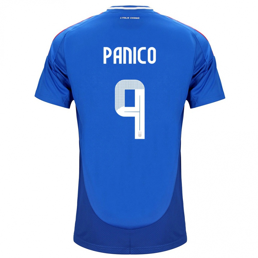 Kids Football Italy Patrizia Panico #9 Blue Home Jersey 24-26 T-Shirt