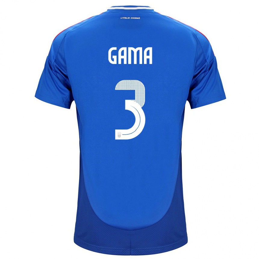 Kids Football Italy Sara Gama #3 Blue Home Jersey 24-26 T-Shirt