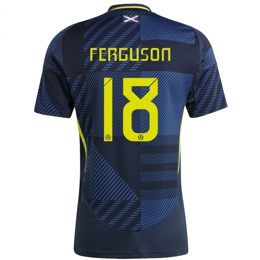 Kids Football Scotland Lewis Ferguson #18 Dark Blue Home Jersey 24-26 T-Shirt