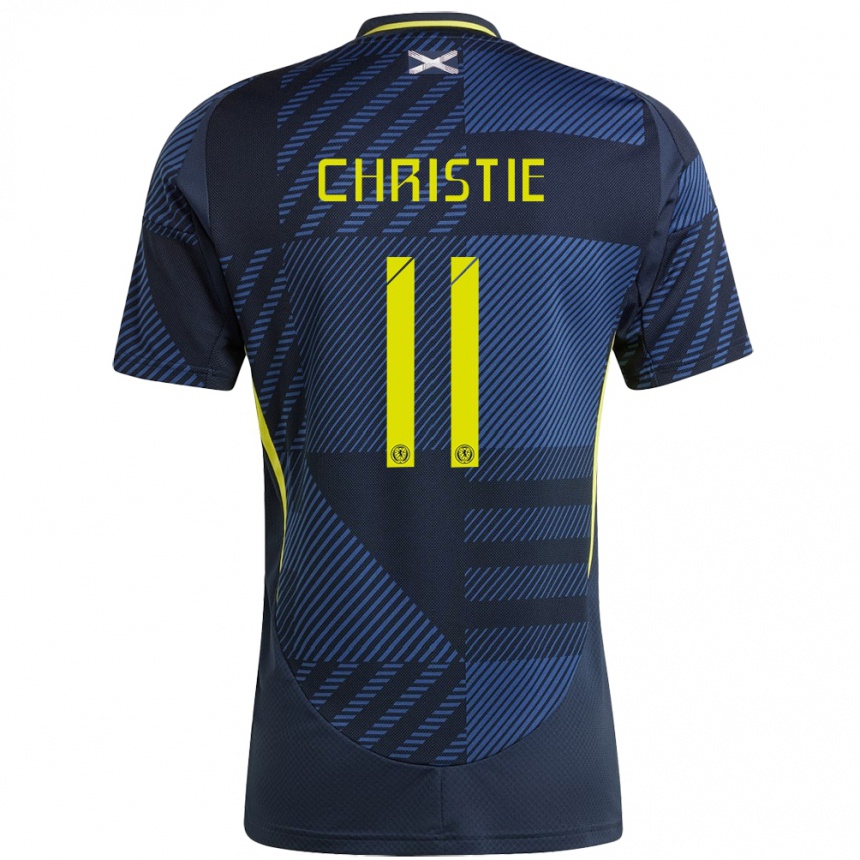 Kids Football Scotland Ryan Christie #11 Dark Blue Home Jersey 24-26 T-Shirt