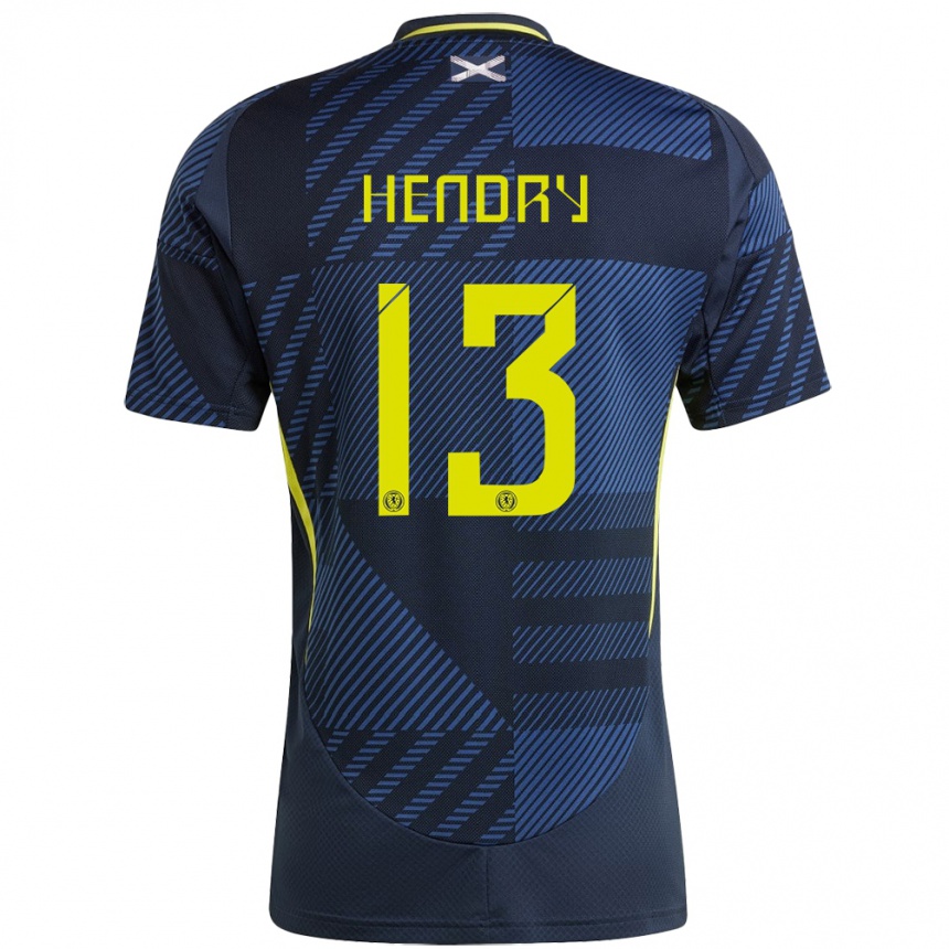 Kids Football Scotland Jack Hendry #13 Dark Blue Home Jersey 24-26 T-Shirt