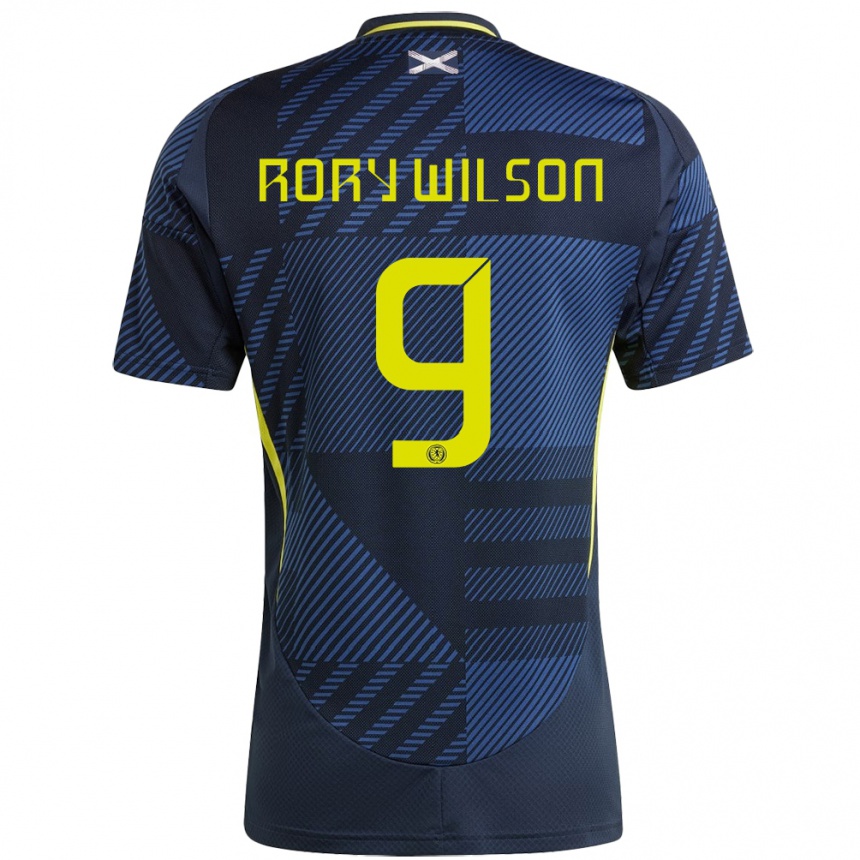 Kids Football Scotland Rory Wilson #9 Dark Blue Home Jersey 24-26 T-Shirt