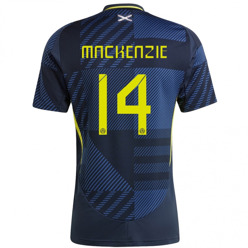 Kids Football Scotland Magnus Mackenzie #14 Dark Blue Home Jersey 24-26 T-Shirt