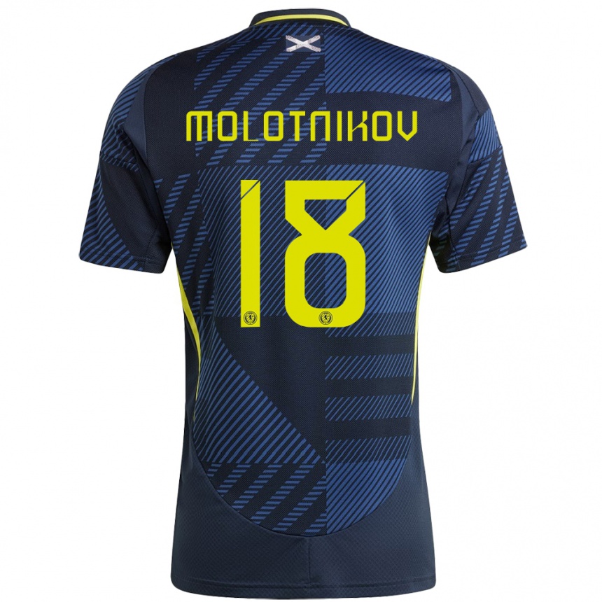 Kids Football Scotland Rudi Molotnikov #18 Dark Blue Home Jersey 24-26 T-Shirt