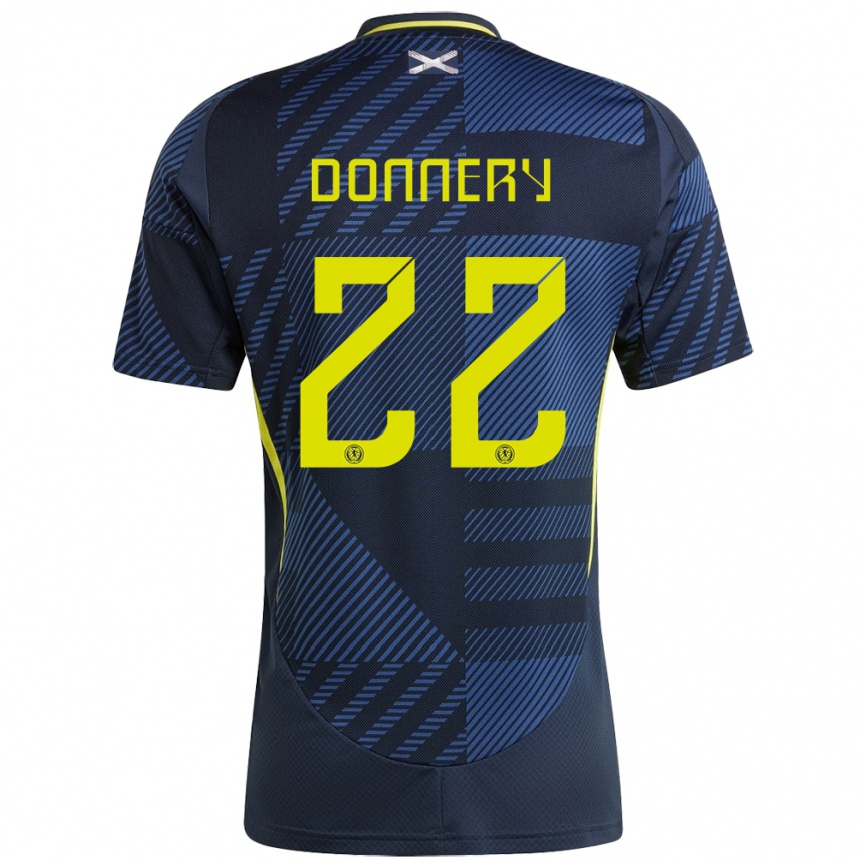 Kids Football Scotland Julian Donnery #22 Dark Blue Home Jersey 24-26 T-Shirt