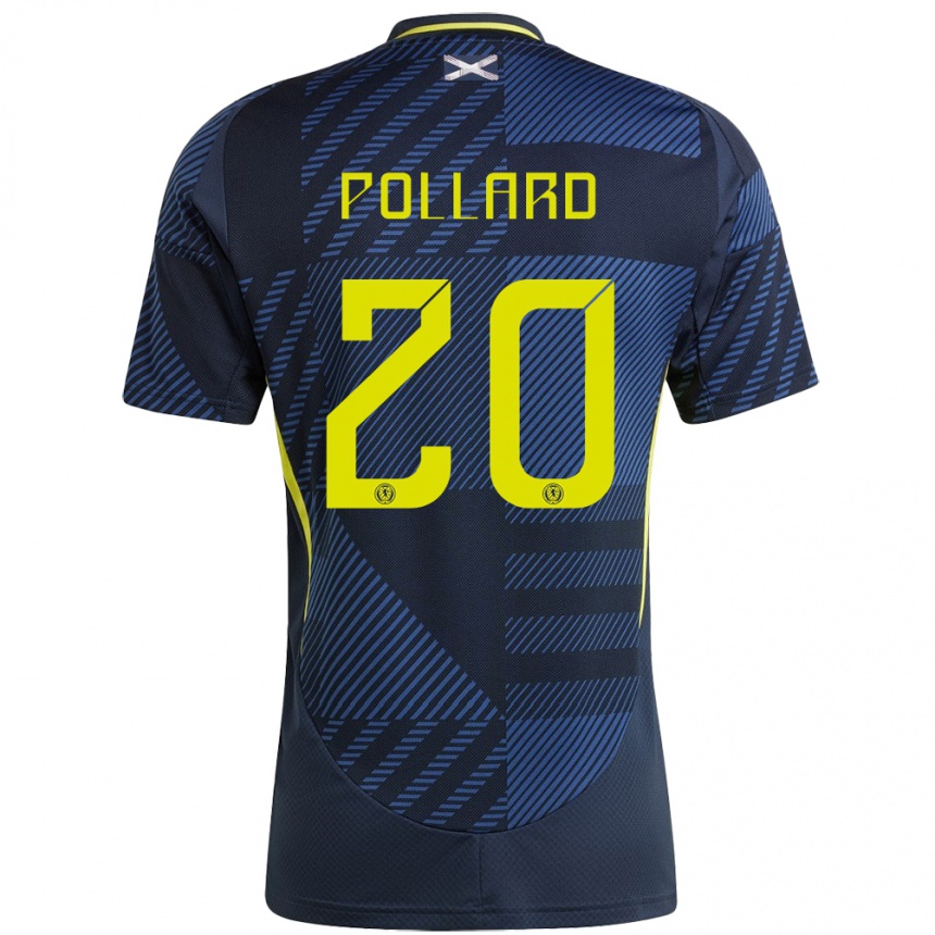 Kids Football Scotland Lancelot Pollard #20 Dark Blue Home Jersey 24-26 T-Shirt