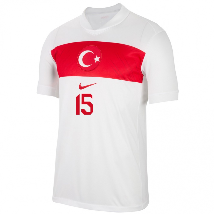 Kids Football Turkey Derya Arhan #15 White Home Jersey 24-26 T-Shirt