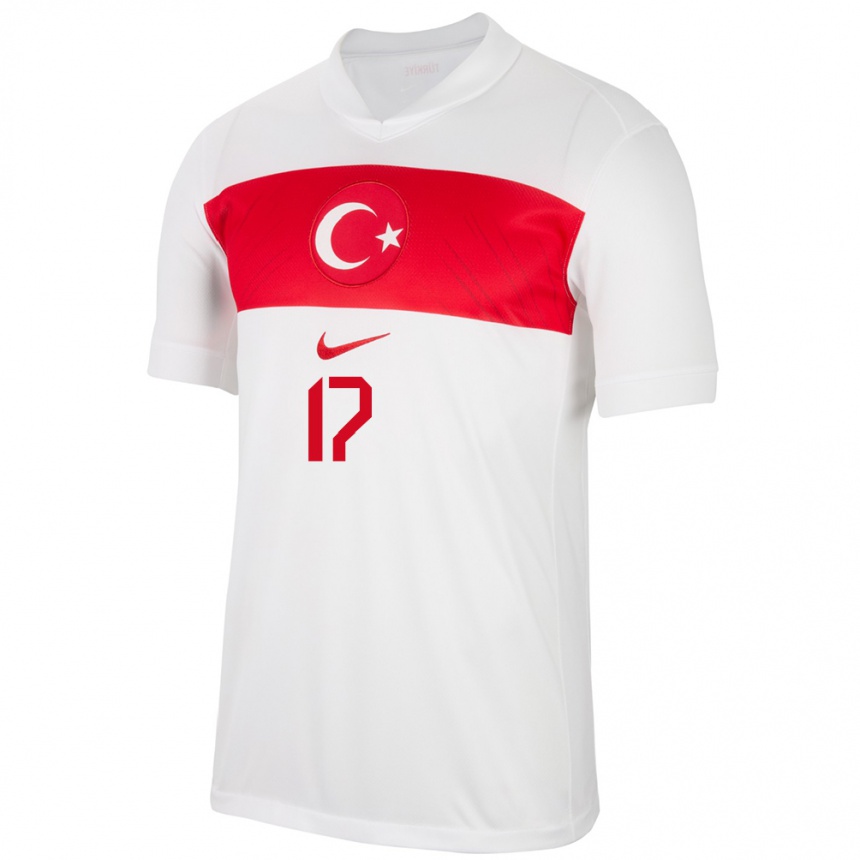 Kids Football Turkey Abdurrahman Bayram #17 White Home Jersey 24-26 T-Shirt