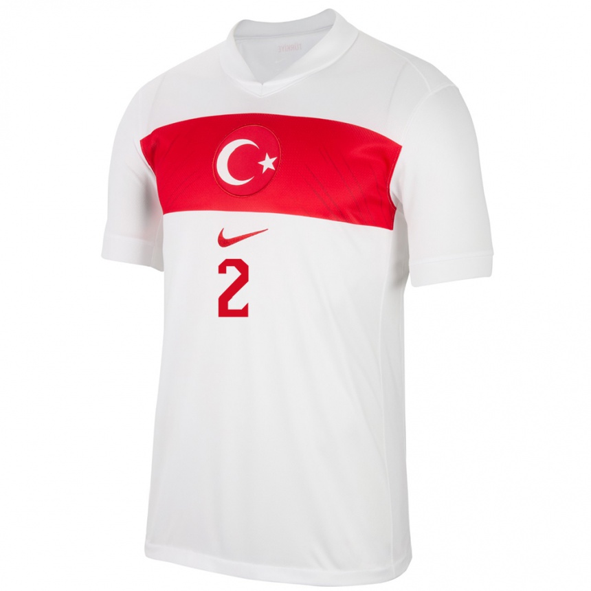 Kids Football Turkey Batuhan Yavuz #2 White Home Jersey 24-26 T-Shirt