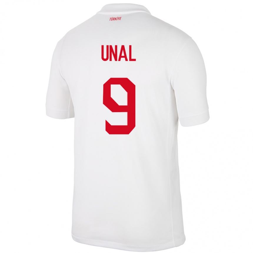 Kids Football Turkey Enes Ünal #9 White Home Jersey 24-26 T-Shirt