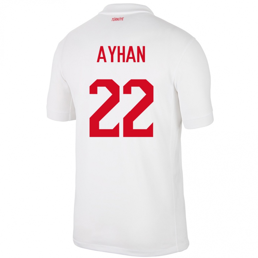 Kids Football Turkey Kaan Ayhan #22 White Home Jersey 24-26 T-Shirt