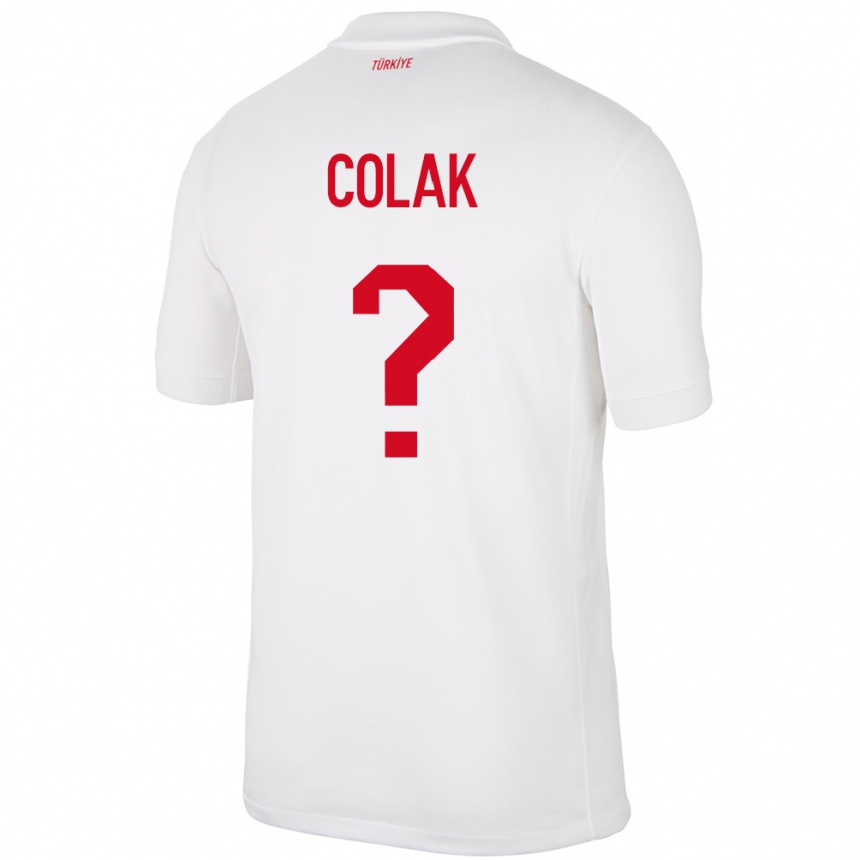 Kids Football Turkey Furkan Çolak #0 White Home Jersey 24-26 T-Shirt