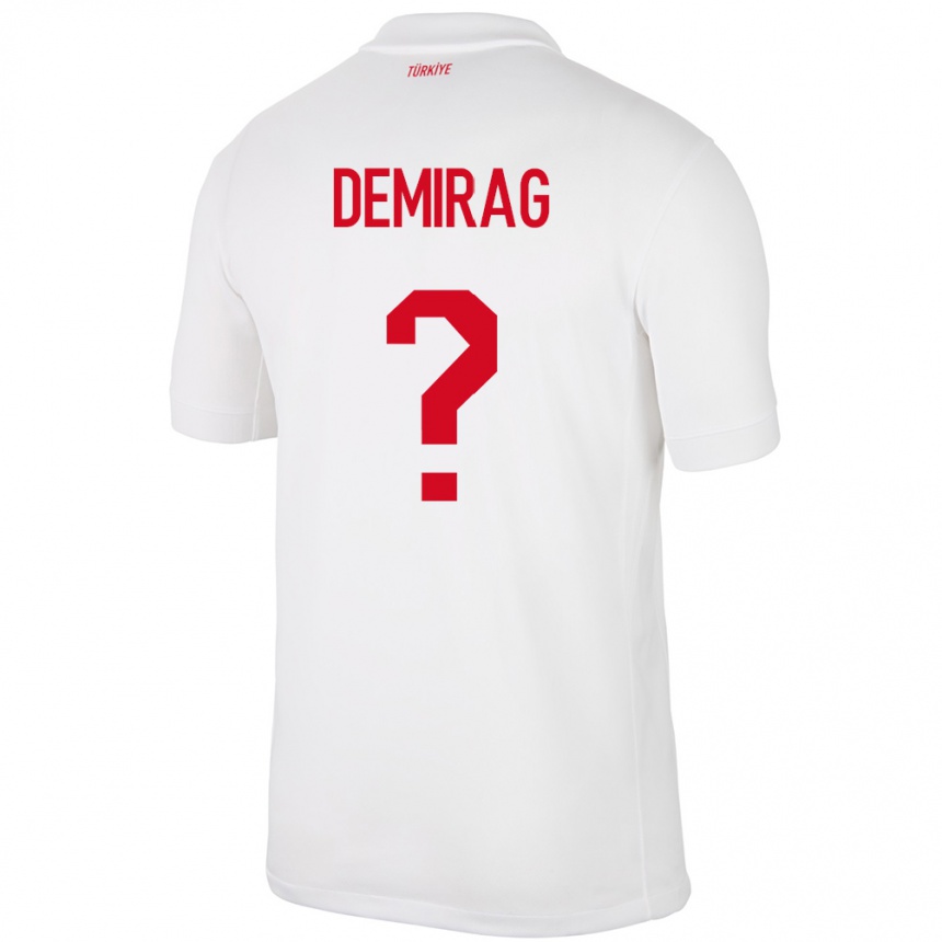 Kids Football Turkey Bilal Demirağ #0 White Home Jersey 24-26 T-Shirt