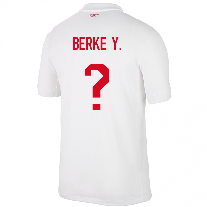 Kids Football Turkey Berke Yıldırım #0 White Home Jersey 24-26 T-Shirt