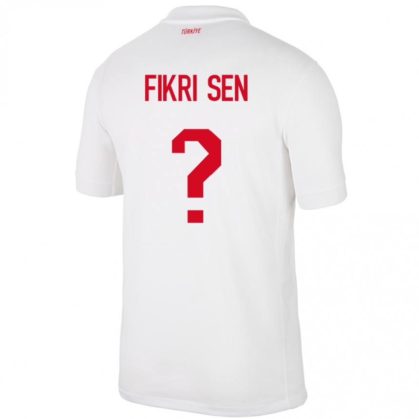 Kids Football Turkey Yağız Fikri Şen #0 White Home Jersey 24-26 T-Shirt