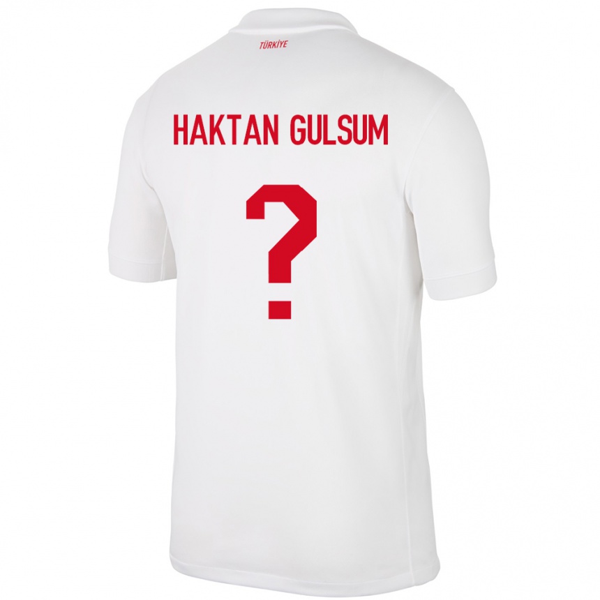 Kids Football Turkey Ayaz Haktan Gülsüm #0 White Home Jersey 24-26 T-Shirt