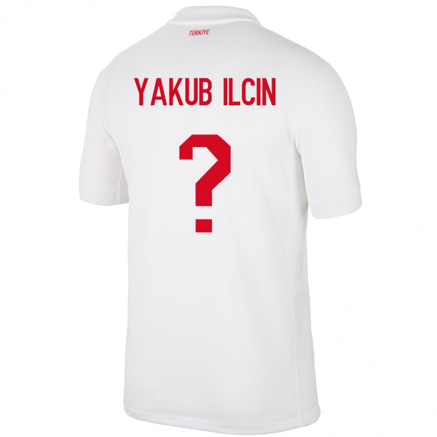 Kids Football Turkey Hasan Yakub İlçin #0 White Home Jersey 24-26 T-Shirt